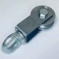 Такелажный блок ф60 для подъема грузов до 315 кг BLOK-60 шкив-ролик с подшипником и канавкой 15 мм, с рым-болтом