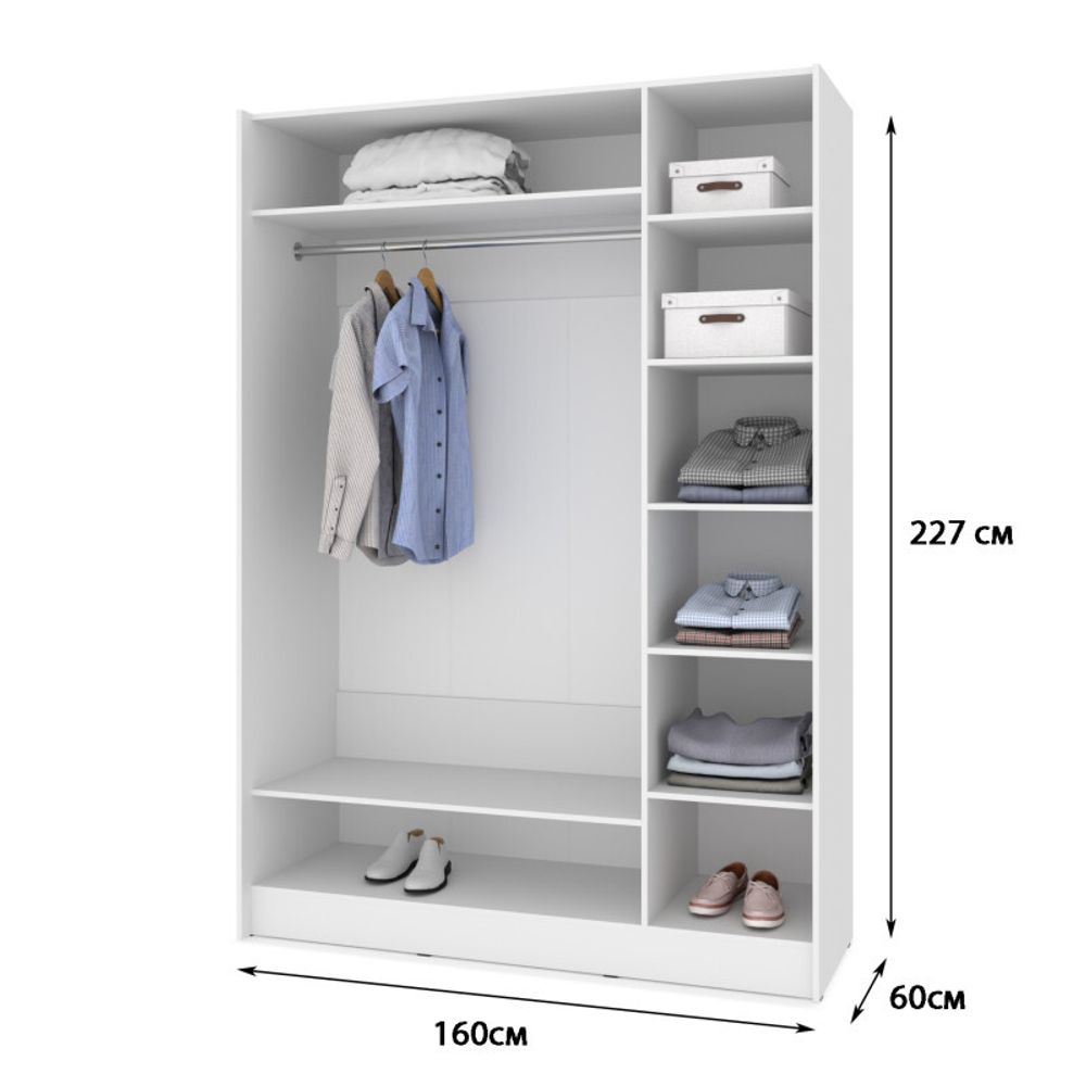 Шкаф-купе Браун Б661, 2270х1600х600 ЛДСП, MODERN, г. Ижевск