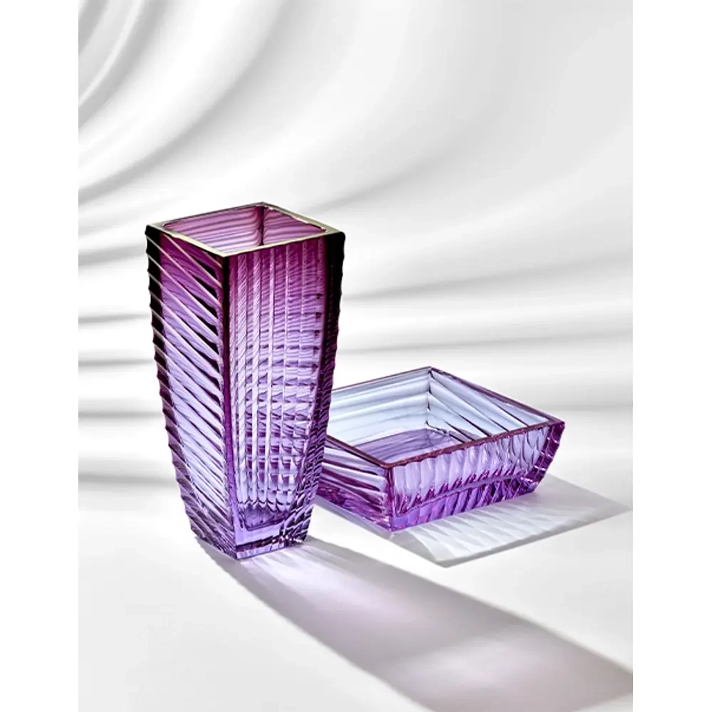 Ваза Moser Interfere Alexandrite & Aquamarine, 35 см