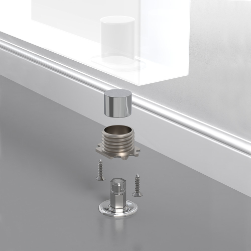 Упор дверной скрытый STELS TR  прозрачный  Х