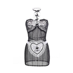 Костюм для ролевой игры "Соблазнительная домработница" (пуховка, ободок, платье, перчатки, фартук)