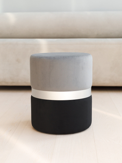 Пуф Колорадо Серо-Черный (Серебро)