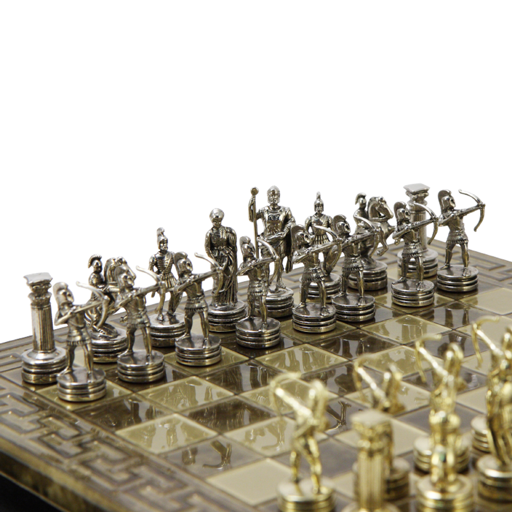 Manopoulos Шахматы с фигурами из бронзы Античные войны