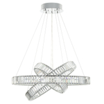 Citilux Чезаре CL338381 LED Люстра хрустальная с пультом Хром