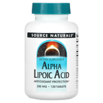 Source Naturals, альфа-липоевая кислота, 120 таблеток