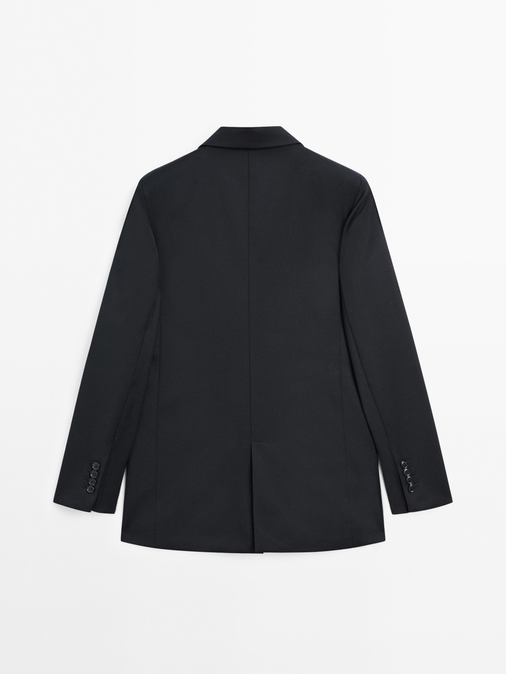 Massimo Dutti Двубортный пиджак, темно-синий