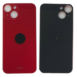 Задняя крышка для Apple iPhone 14 Красный (стекло, широкий вырез под камеру)