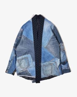 Куртка Upcycled Кимоно Patchwork