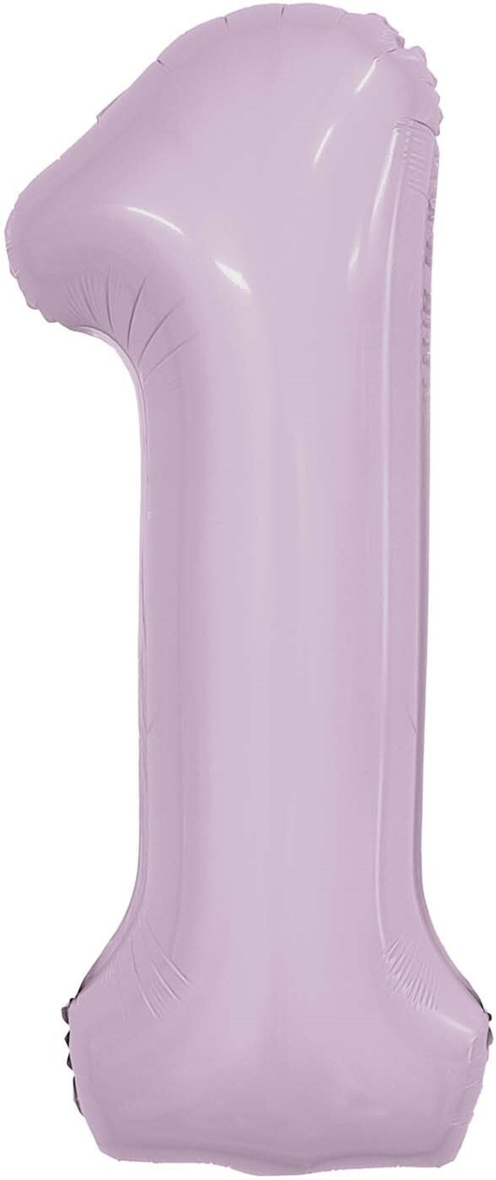 Шар (40''/102 см) Цифра, 1 Slim, Орхидея, 1 шт. в уп.