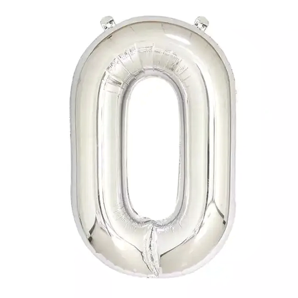 Шар цифра СЕРЕБРО 70см