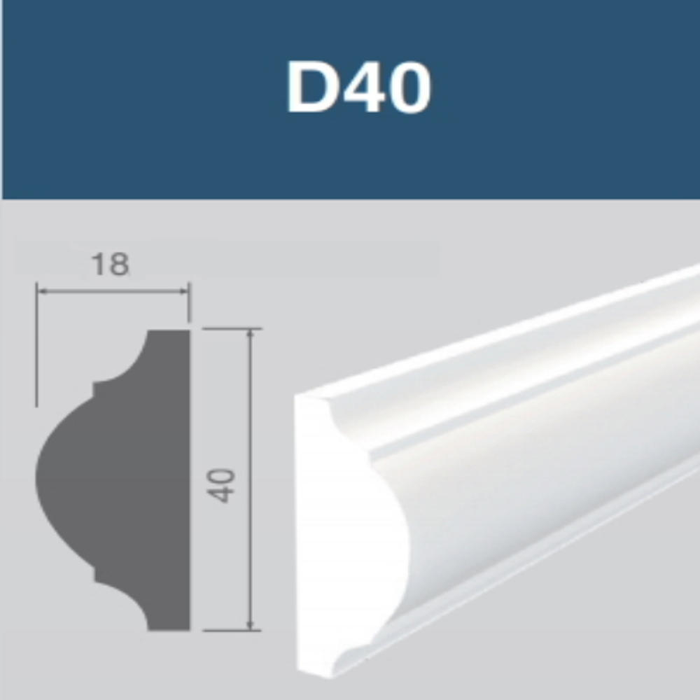 Молдинг настенный из полистирола HIWOOD D40