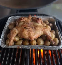 Керамический угольный гриль Primo Oval XL 400 All-in-one, 47x64 см, с ножками и столиками