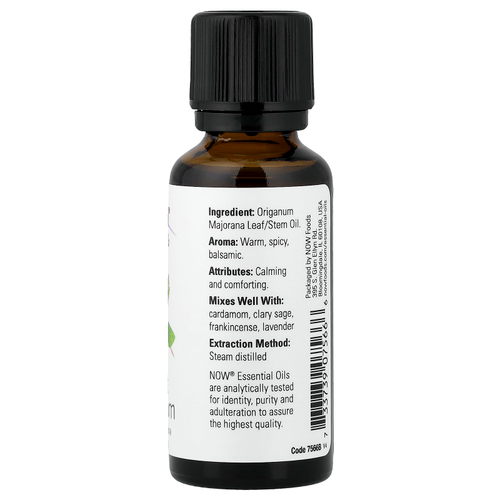 NOW Foods, эфирные масла, сладкий майоран, 30 мл (1 жидк. унция)