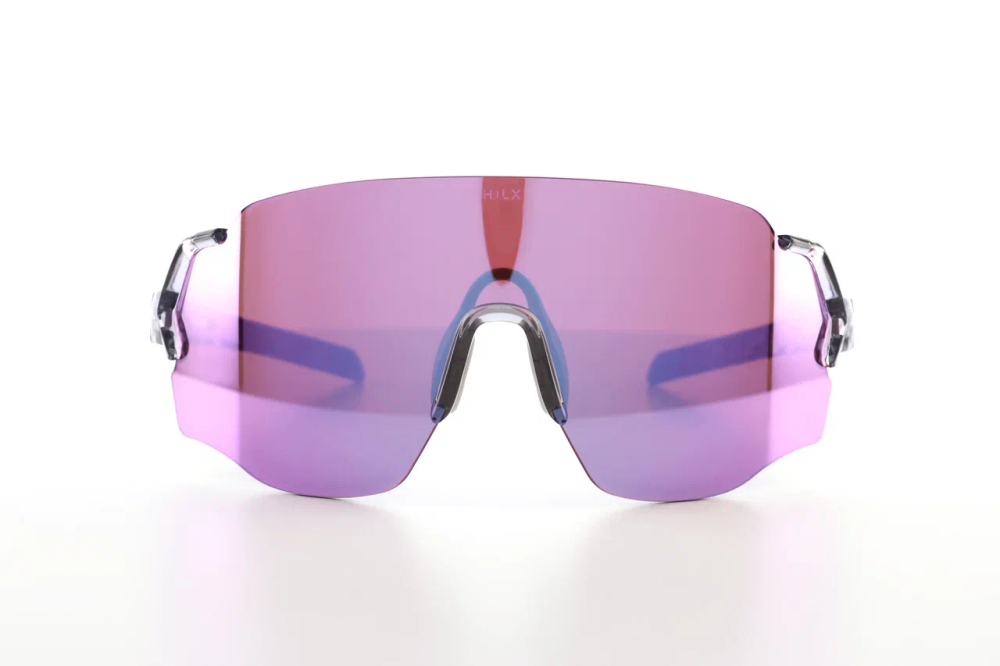 Спортивные очки HILX Savage (L) Shiny Crystal Grey Purple / Purple Lens