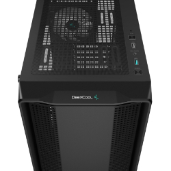 Корпус Deepcool CC560 ARGB V2 без БП, боковое окно (закаленное стекло), 3x120мм ARGB LED вентилятор спереди и 1x120мм ARGB LED вентилятор сзади, черный, ATX