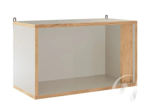 Полка навесная закрытая Подростковая Асцелла (кашемир/дуб крафт золотой)