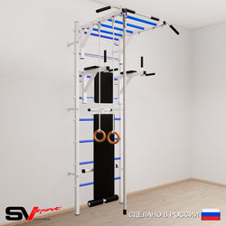 Шведская стенка Sv Sport усиленная 654 (Турник рукоход/Брусья/Скамья/Канат/Кольца)