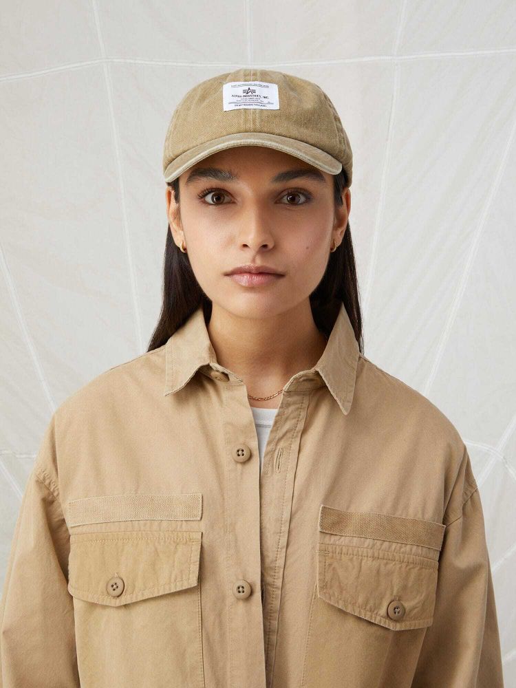 Бейсболка Alpha Industries Battlewash Cap Vintage Khaki