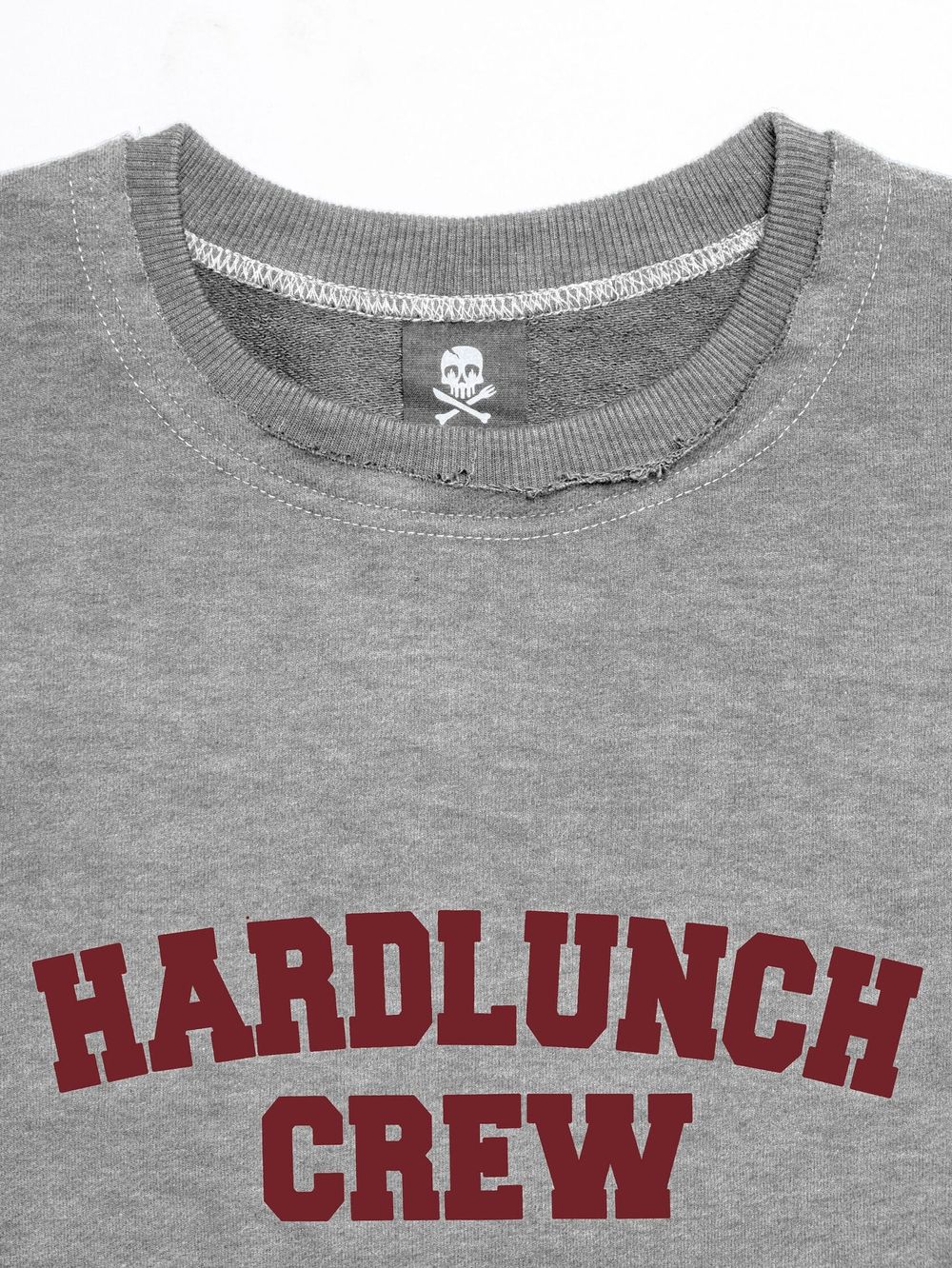 Толстовка Hardlunch Crew с коротким рукавом меланж серая