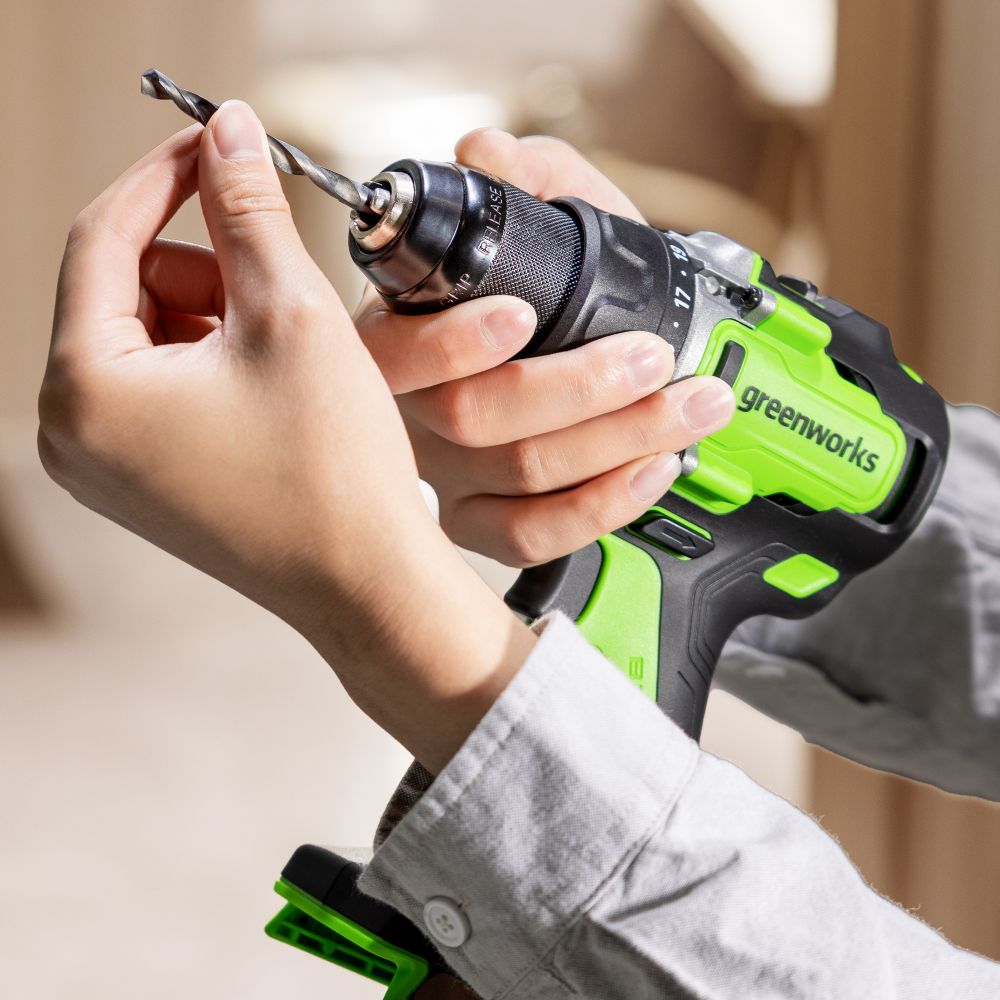 Дрель-шуруповерт акк. Greenworks GD24DD90, 24V, б/щет, 45/90Нм,1x4Ач,ЗУ,кор (3707507CUB)