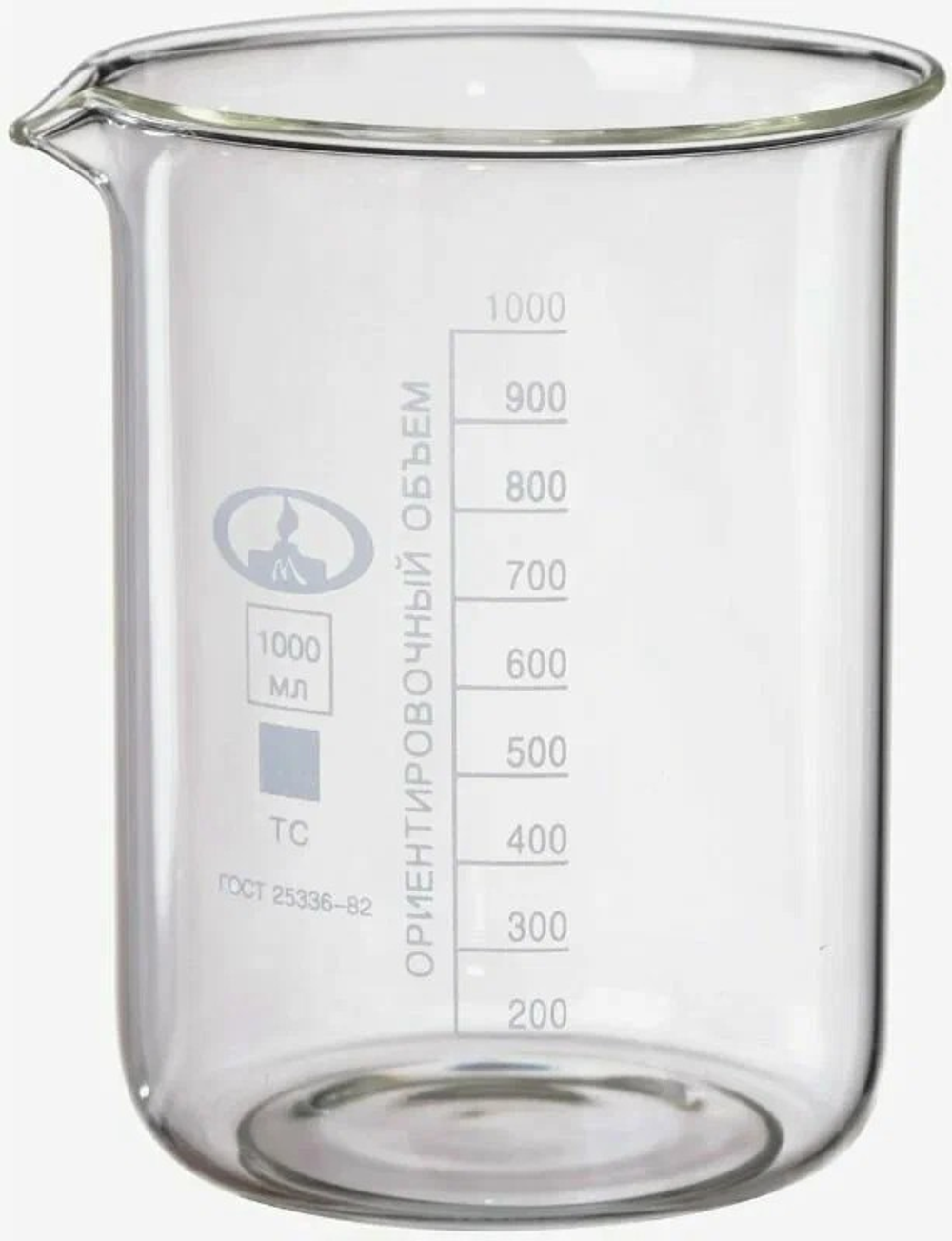 Стакан лабораторный Н-1-1000, с делениями, ТС, МиниМед (1000 мл)