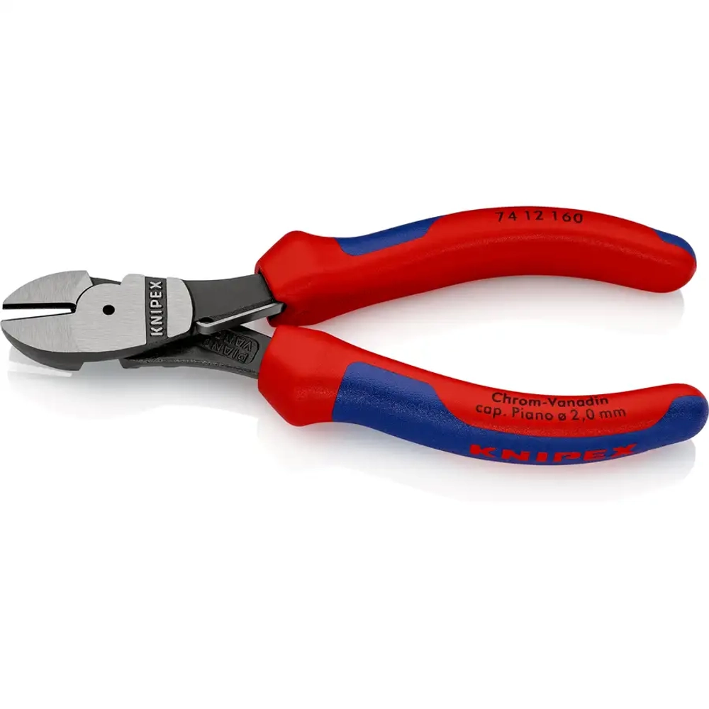 Кусачки боковые особой мощности черненые 160 мм Knipex 74 12 160