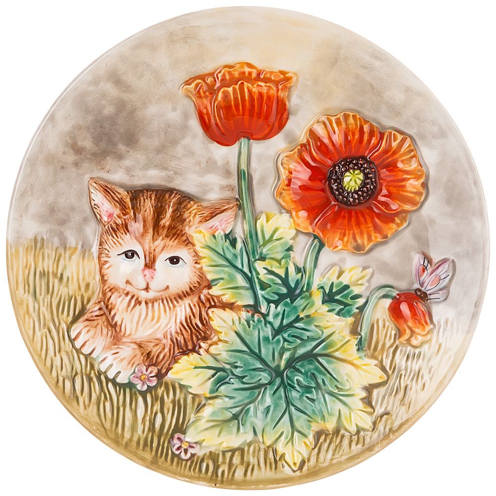 ТАРЕЛКА ДЕКОРАТИВНАЯ LEFARD "КОТЕНОК И МАКИ" 20,5*2,5 СМ (КОР=24ШТ.)