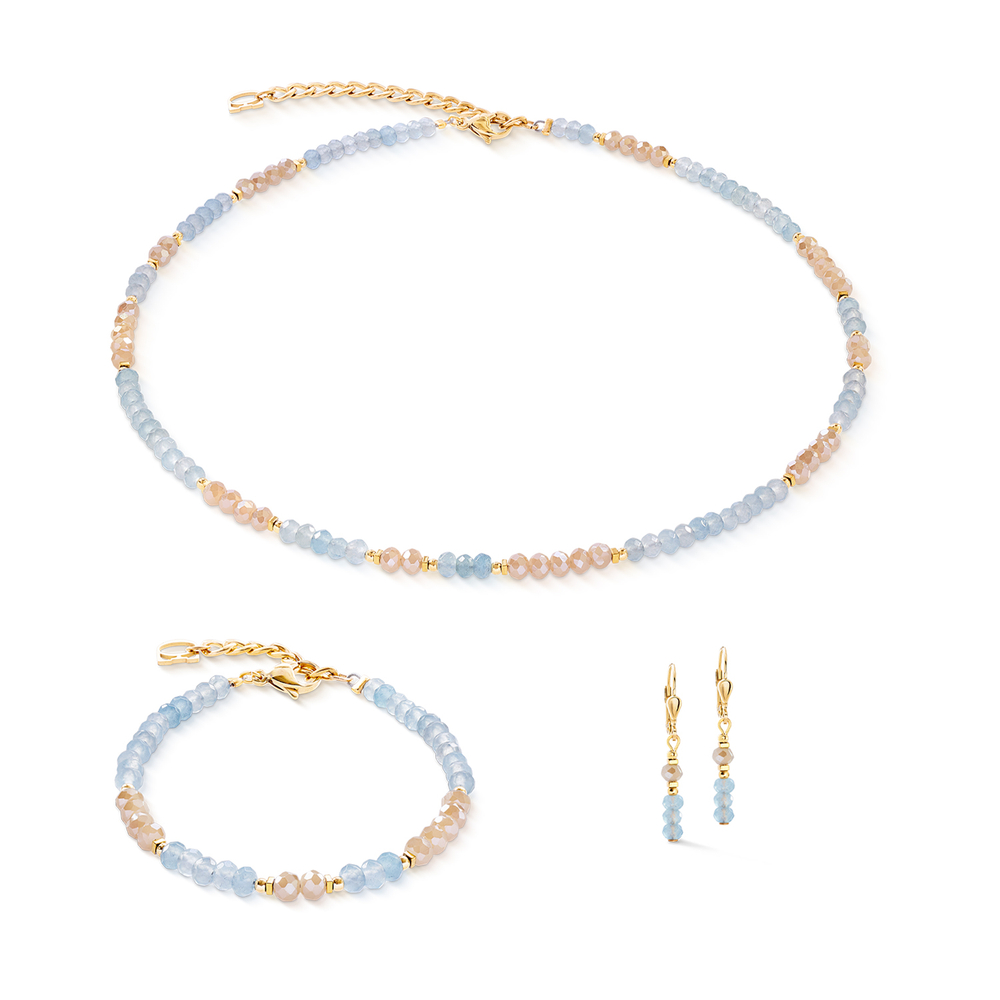Серьги Coeur de Lion Light Blue-Beige 2043/20-0738