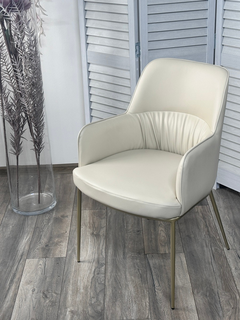 Стул М-City DISAUR Бруно (Bruno) Молочный Milk T1-02, Экокожа, Шампань