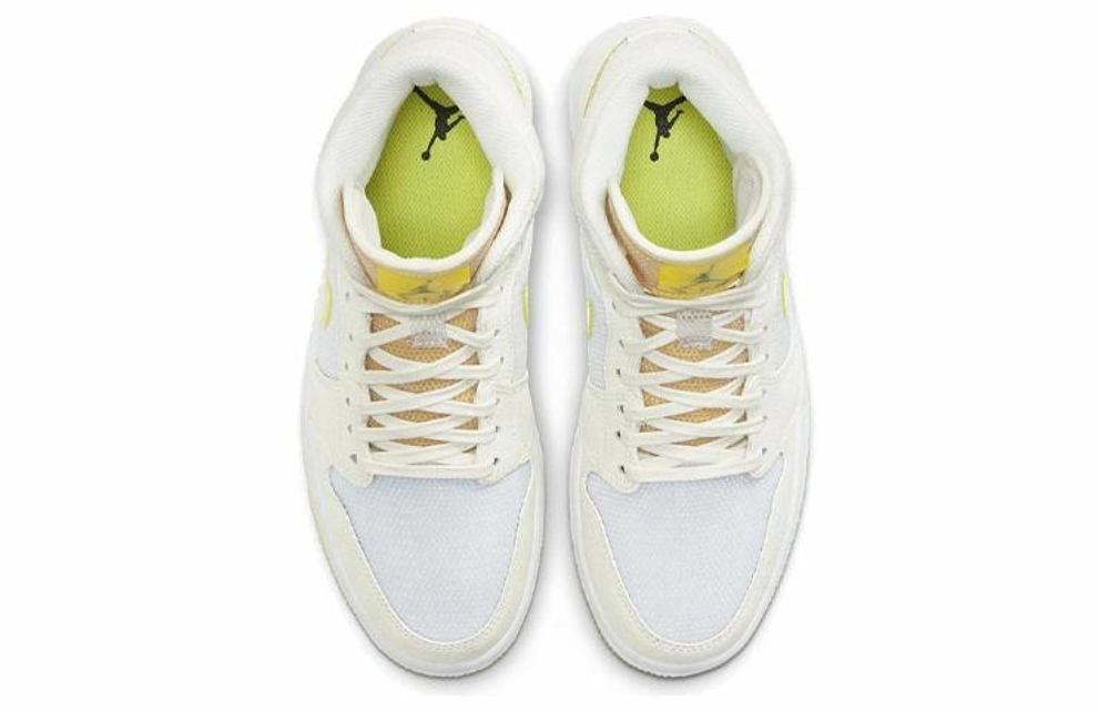 Кроссовки Jordan Air Jordan 1 Mid Se "Voltage Yellow" (Женская размерная сетка)