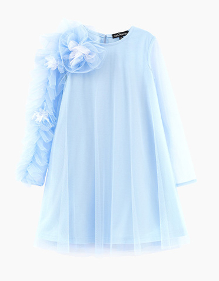 Нарядное платье с прозрачными рукавами