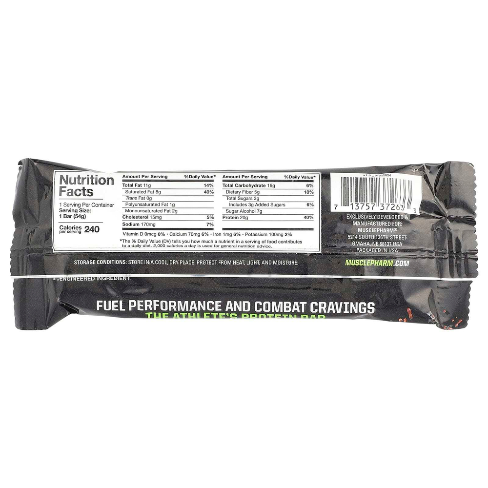 MusclePharm, Combat Sport Bar ™, чашка с шоколадным и арахисовым маслом, 54 г (1,90 унции)