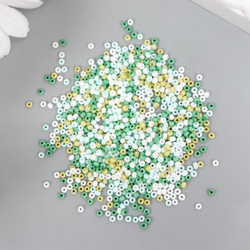 Бисер стекло 11/0 "Матовый. Меланж зелёный" 10 гр   7463361