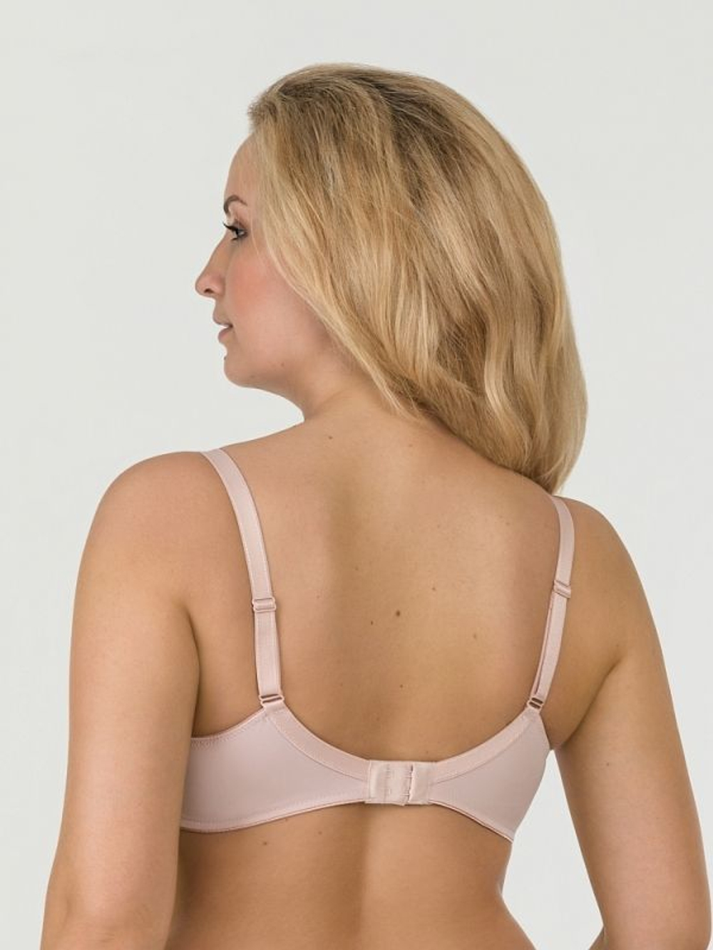 Бюстгальтер с мягкими чашками на каркасах (Размер: 95B) (Цвет: грязно-розовый)