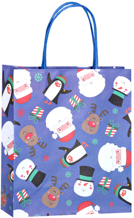Пакет подарочный, Крафт, Новогоднее ассорти, Дизайн №1, 42*32*11 см, 1 шт.