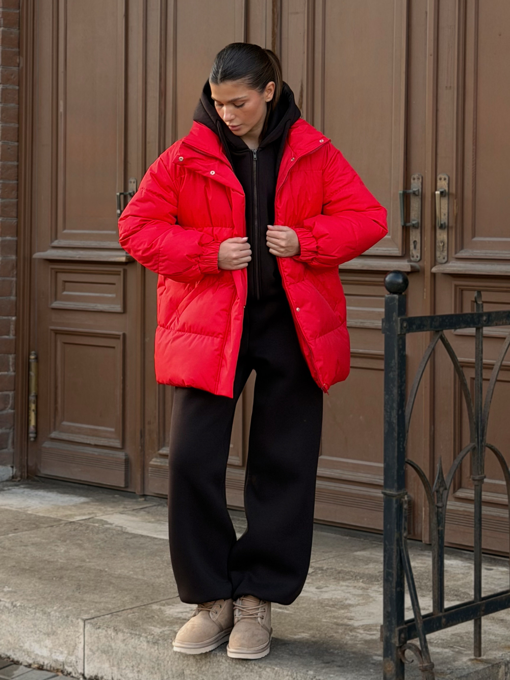 Пуховик COLD SEASON, красный