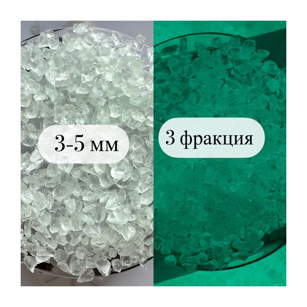 СТЕКЛЯННАЯ КРОШКА ЛЮМИНЕСЦЕНТНАЯ 3 фракция