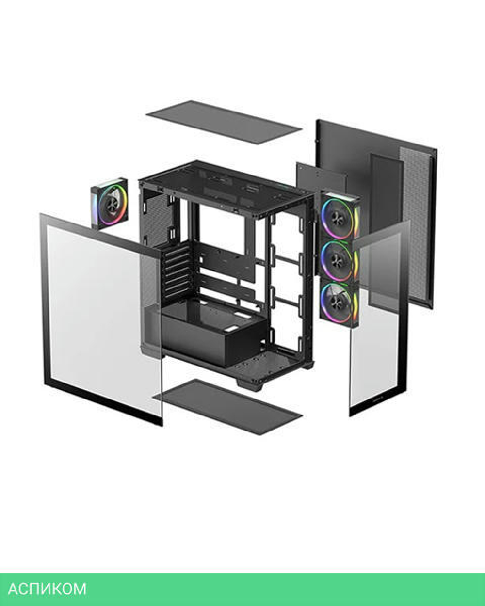 Корпус DeepCool CG580 4F V2 ITX без БП черный (R-CG580-BKADA4-G-2)