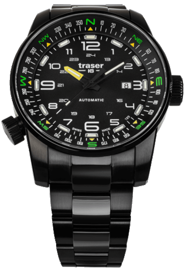 Швейцарские тактические часы Traser P68 Pathfinder Aunomatic Black 109522