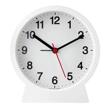 Часы-будильник, белый, размер 120*50 мм