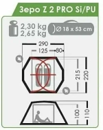 ЛЕГКАЯ ПАЛАТКА NORMAL ЗЕРО Z 2 PRO SI/PU