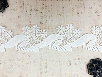 Кружево плетеное, ш. 6 см, молочный