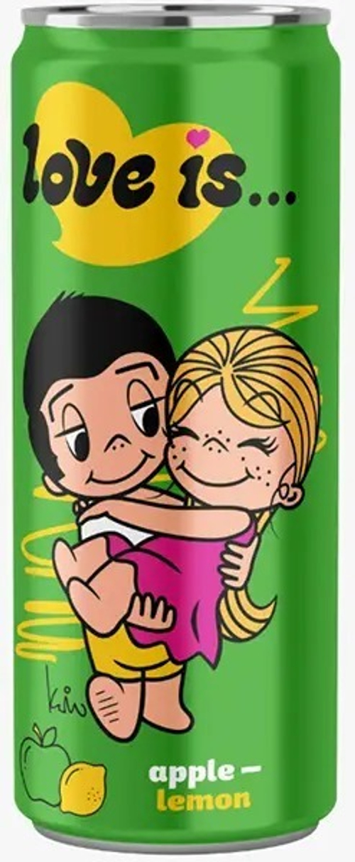 Напиток LOVE IS газированный Яблоко-Лимон 330мл