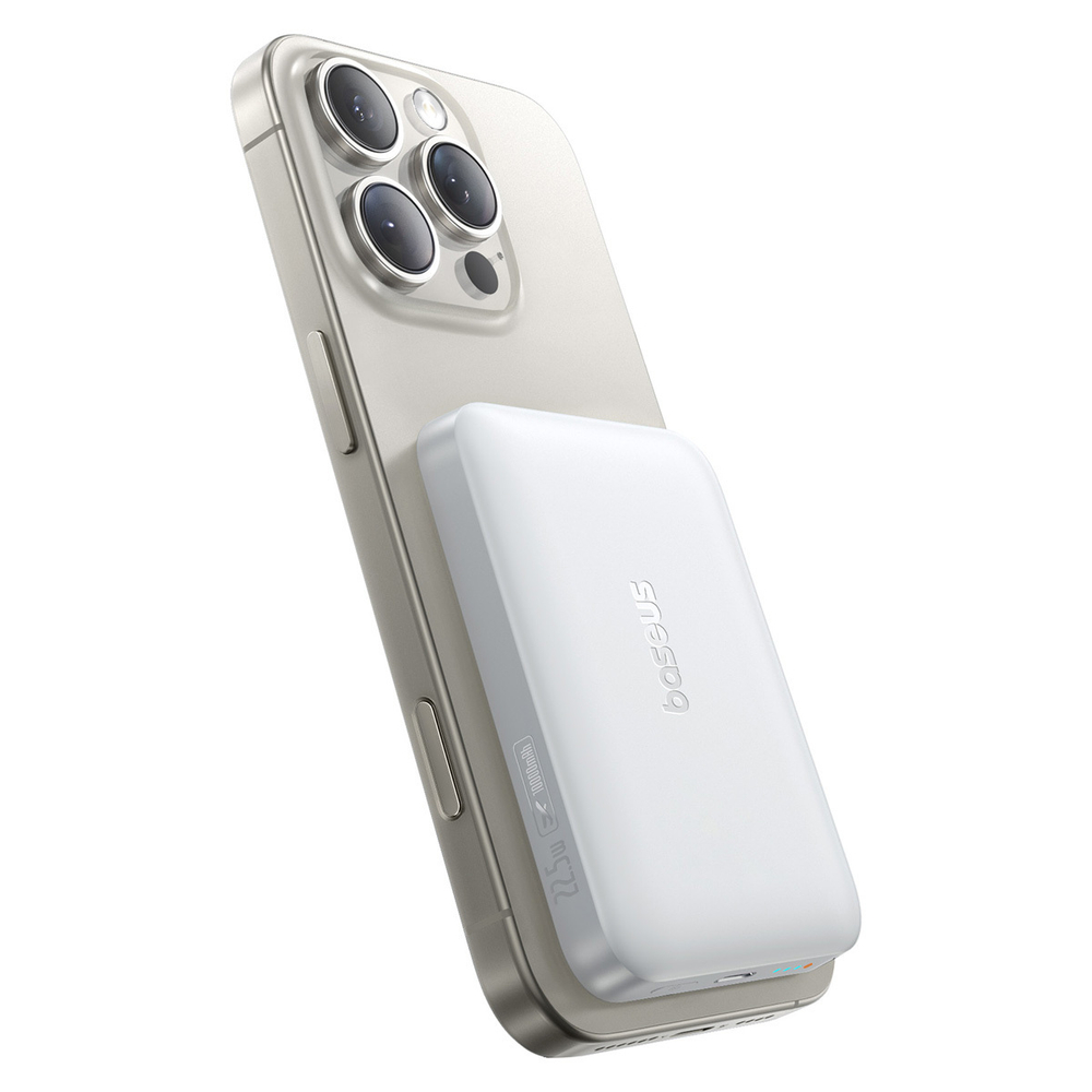 Внешний аккумулятор + Беспроводная зарядка Baseus EnerFill FM11 Ultra-Mini Magnetic C+Qi 10000mAh 22.5W (MagSafe)