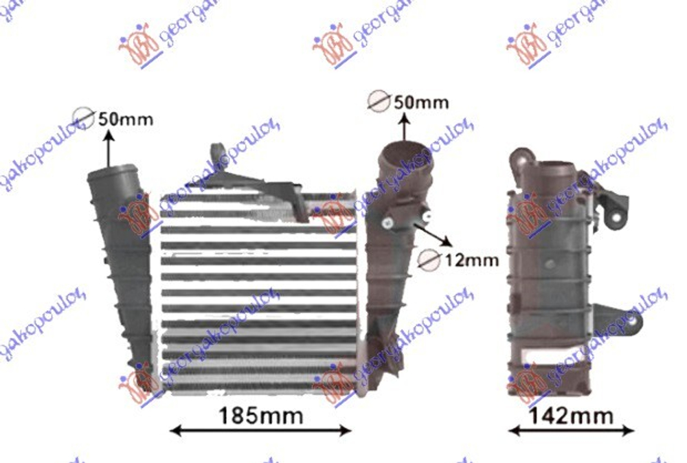 GBG - 025306210-GBG - Intercooler, charger