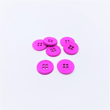 Пуговица №307, 15мм, 4пр (цв.лилов.)