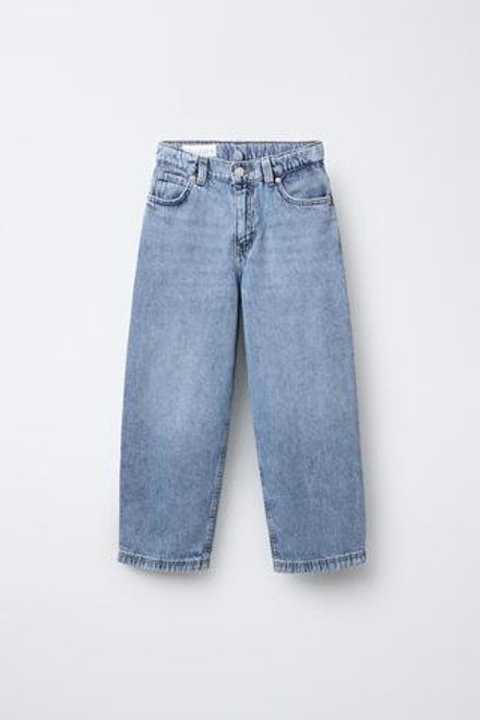 ZARA ДЖИНСЫ RELAXED BAGGY, ГОЛУБОЙ