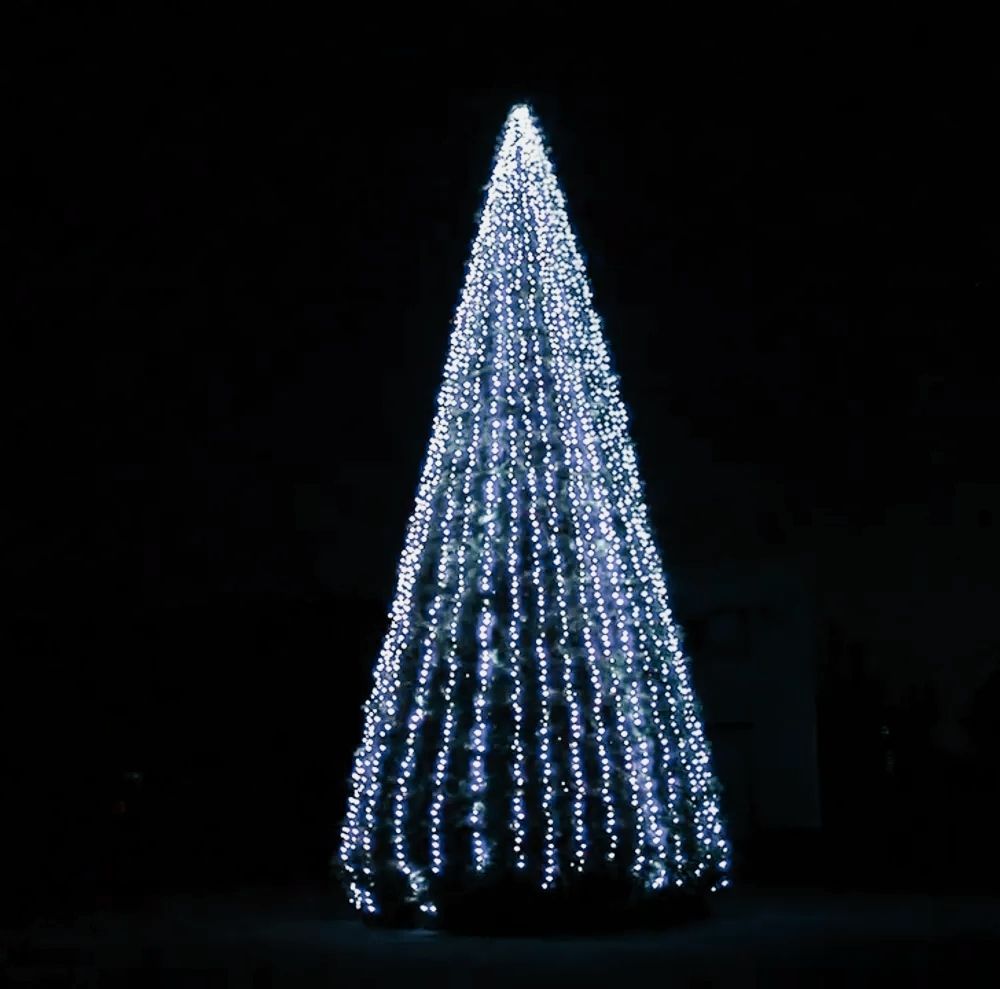 Уличная Гирлянда БЕЗ режимов "Классик одноцветный" (24В) для уличных елок от 3 до 15 м