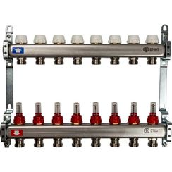 Коллектор STOUT 8 расходомеры нержавеющая сталь 27867