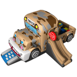 Коммерческий надувной батут "Военный автомобиль"